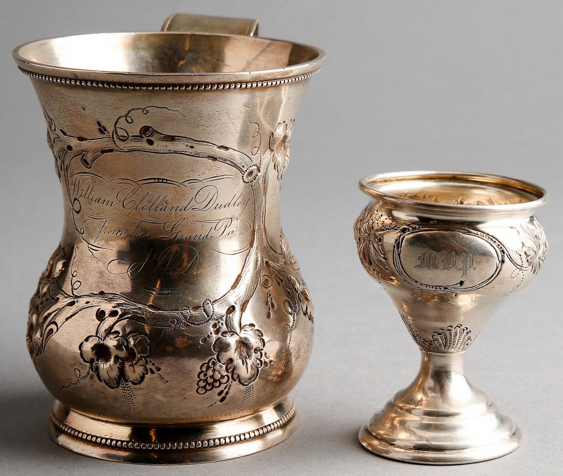 Antique Lot of American Hollowware Silver Hand Chased (1 of 3)