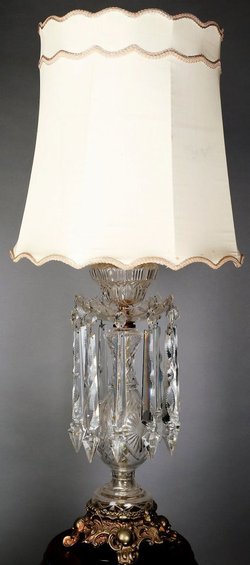 Beautiful Vintage Cut Crystal Table Lamp (1 of 3)