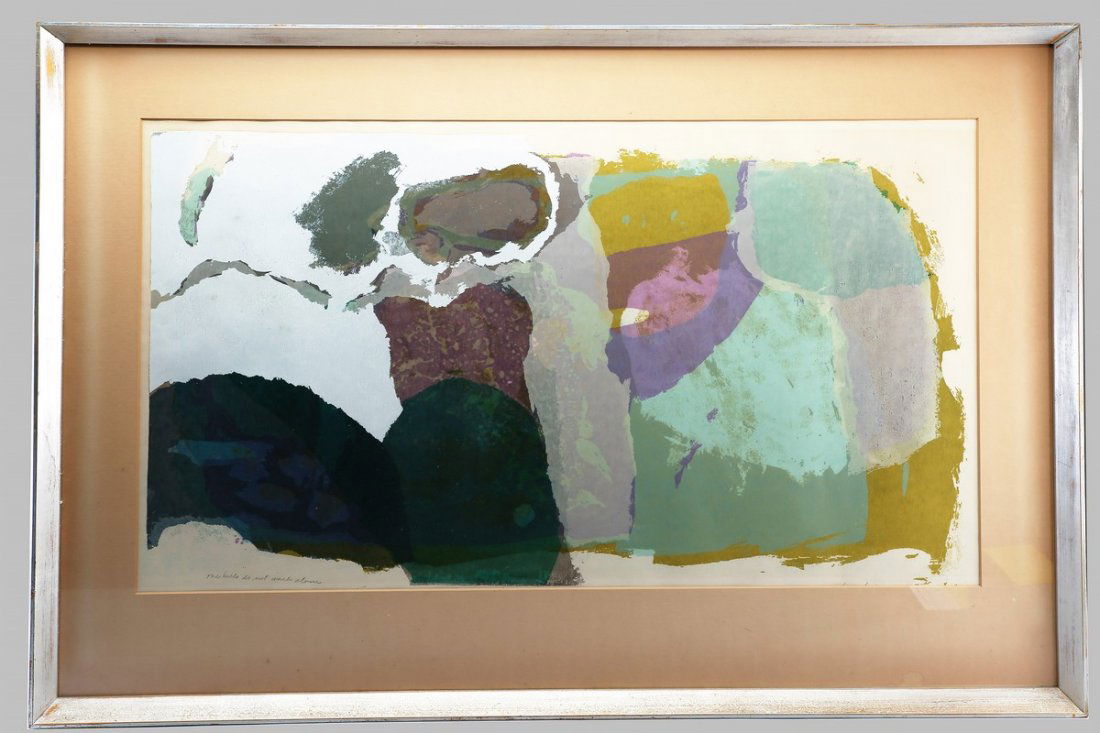 Mid Century Modern Art Lithograph by Haroon (1 of 2)