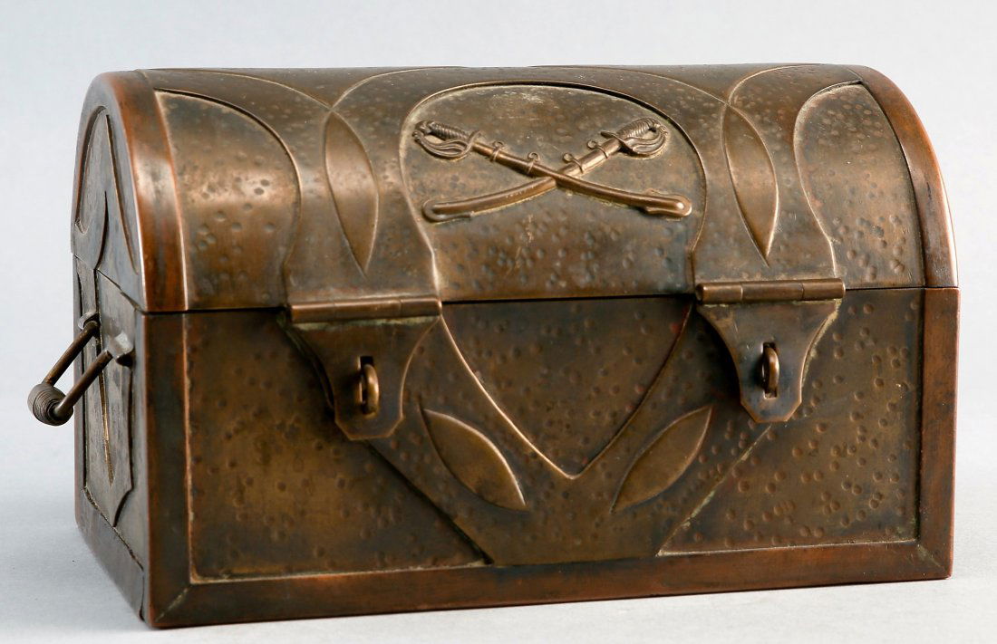 Antique Brass War Chest, Civil War? Military Hand Made (1 of 5)