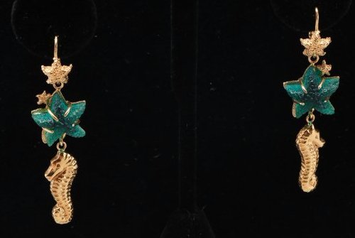 14K Tagliamonte Ocean Sea Life Theme Earrings (1 of 2)
