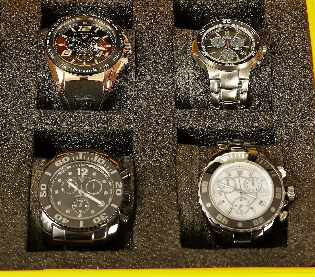 3 Swiss Legend + 1 Citizen Eco Drive Men's Watches (1 of 5)