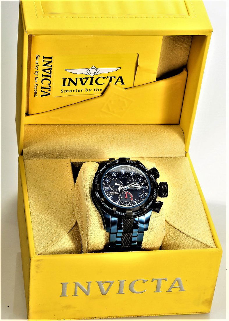 Invicta Reserve Men's Blue 'Bolt' Swiss Quartz (1 of 2)