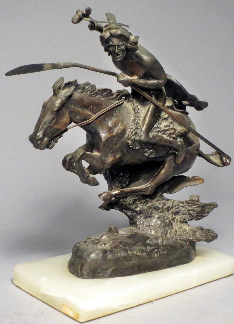 Pete Millar Bronze Homage to Remington: Cheyenne (1 of 4)