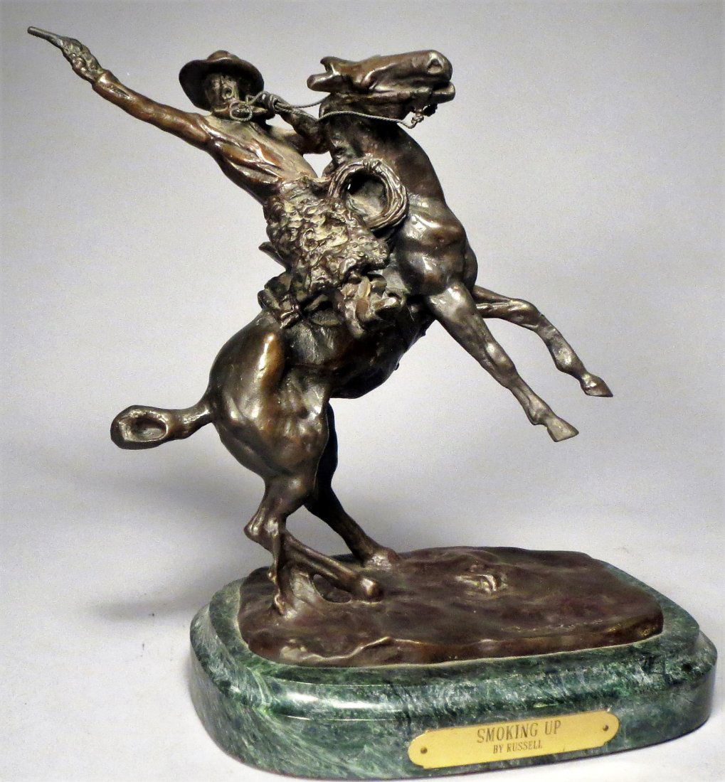 C.M. Russell Smoking Up Bronze (1 of 7)