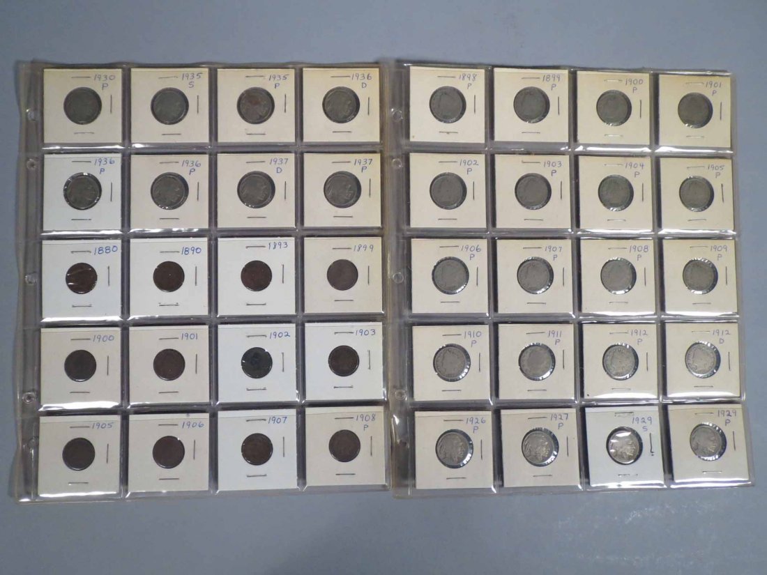 Lot of V Nickel, Buffalo Nickel, Indian cent Carded (1 of 9)