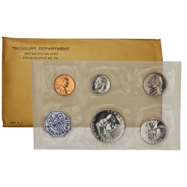 1957 US Proof Set in Original Envelope & Sealed Plastic (1 of 2)