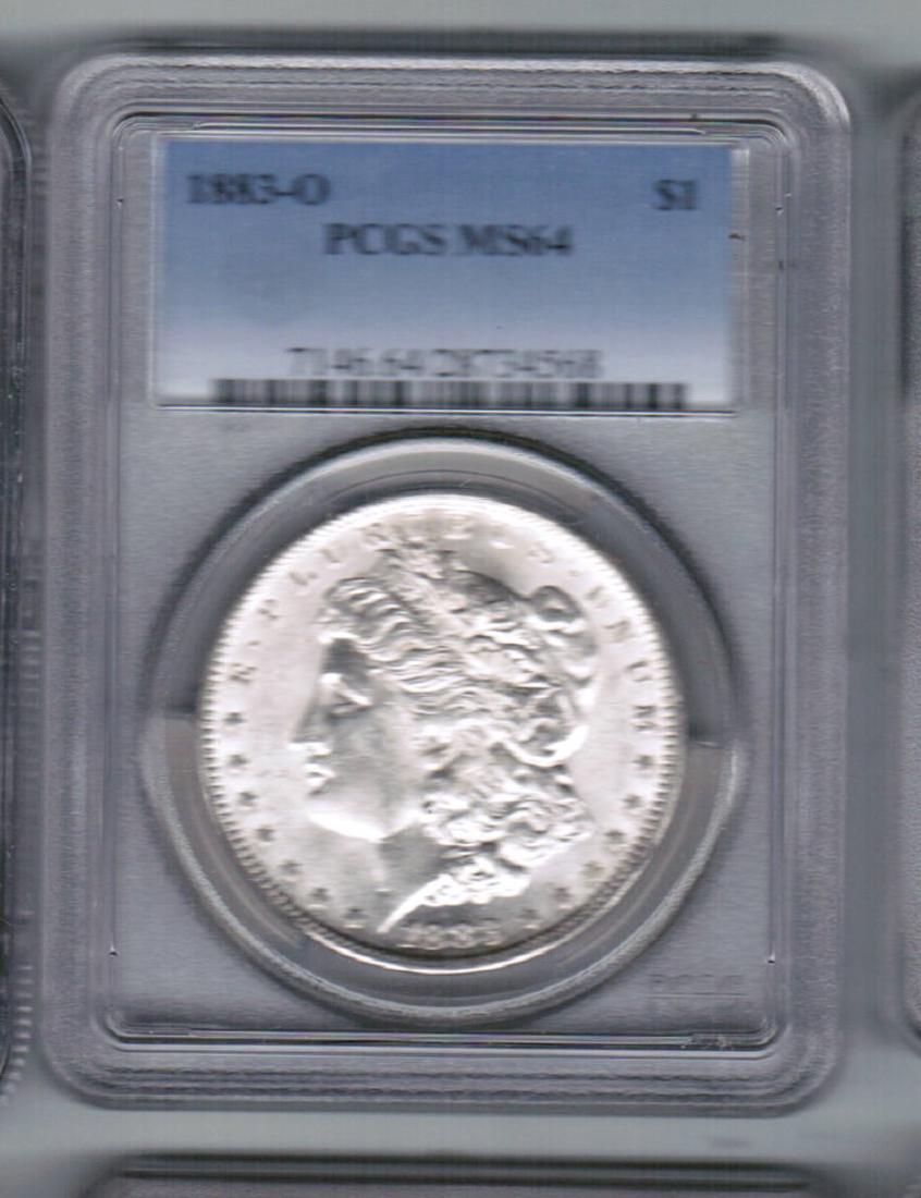 1883-O MORGAN SILVER DOLLAR PCGS MS64 (1 of 2)