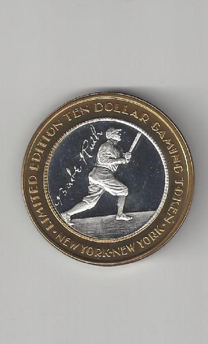 TEN DOLLAR GAMING TOKEN .999 SILVER NEW YORK (1 of 2)