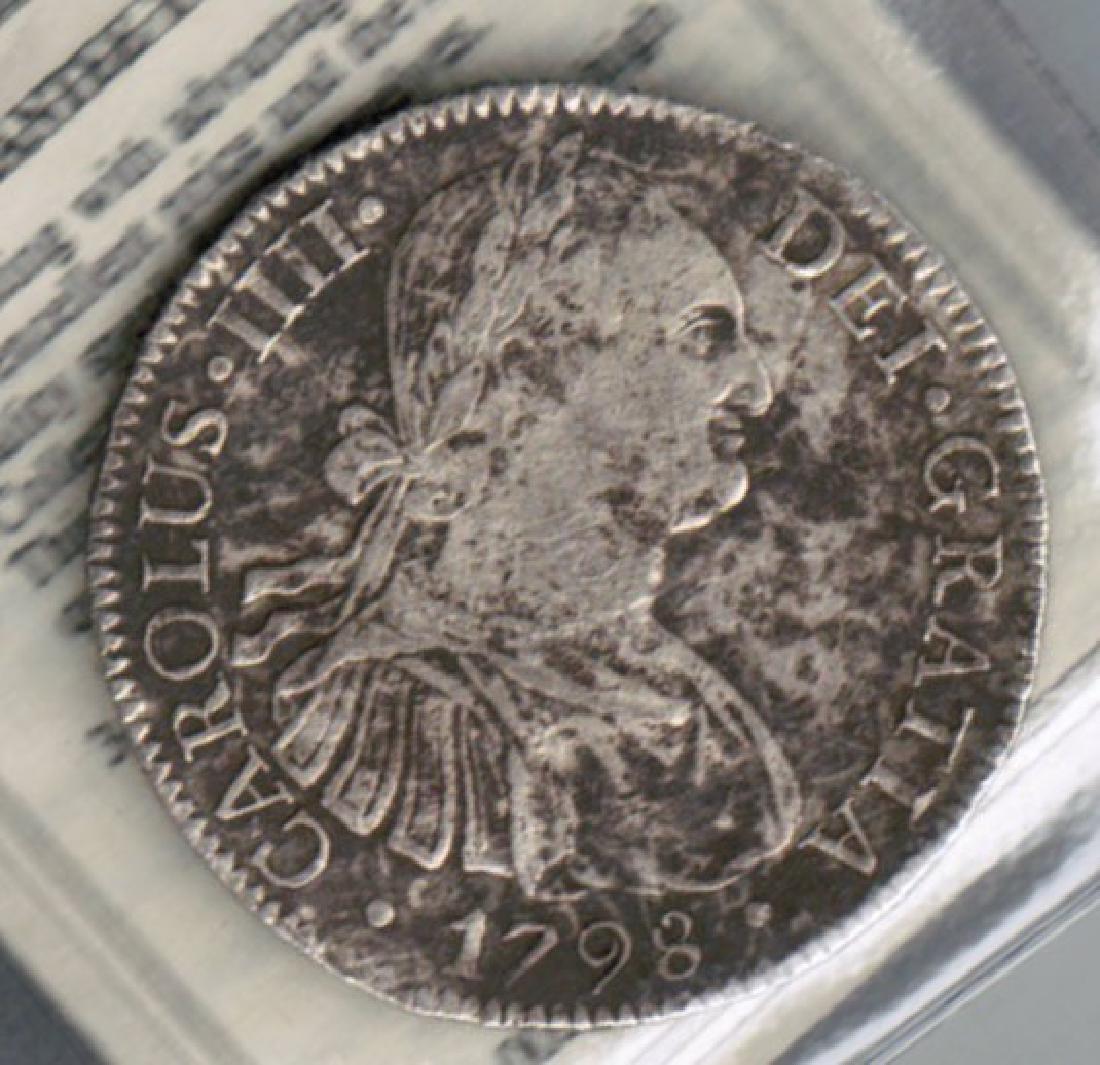 1798 SPANISH CAROLUS 8 REALES CERT SHIPWRECK (1 of 3)