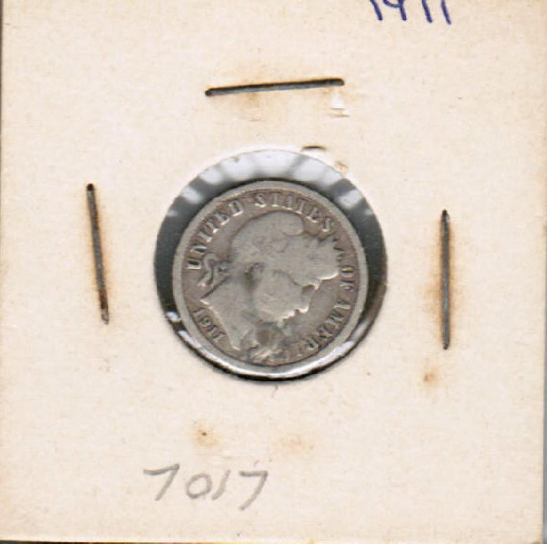 1911 SILVER BARBER DIME FINE (1 of 2)
