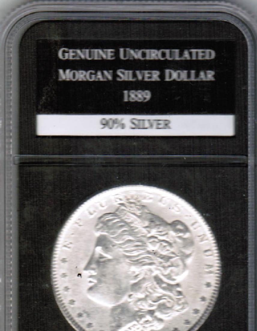 1889 MORGAN SILVER DOLLAR UNCIRCULATED (1 of 2)