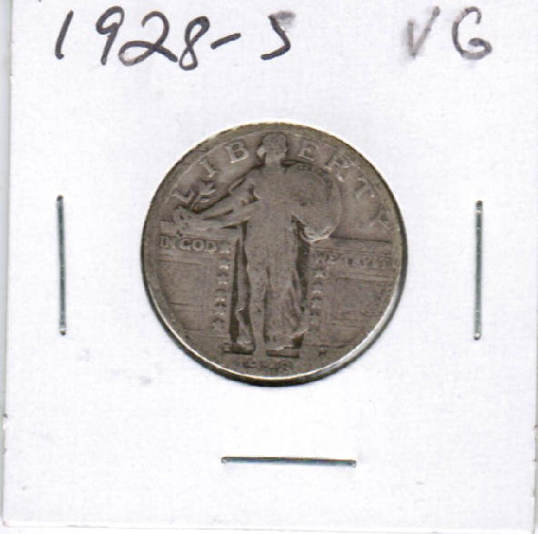 1928-S STANDING LIBERTY QUARTER VG (1 of 2)