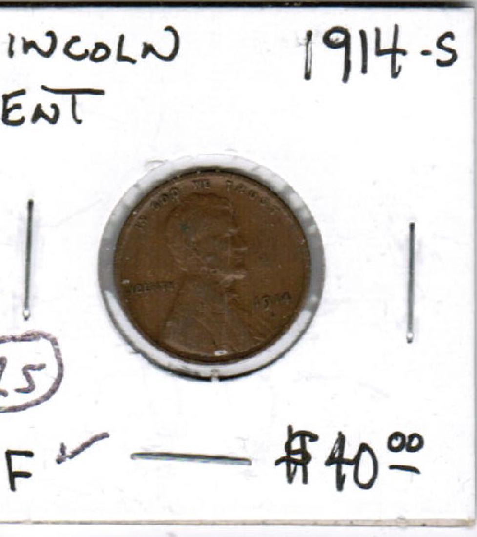 1914-S LINCOLN CENT X-FINE COND (1 of 2)