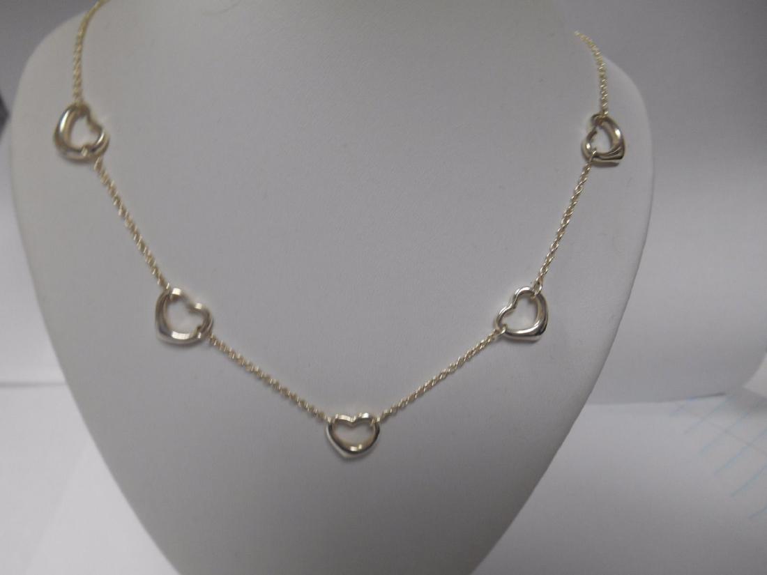 TIFFANY STERLING - OPEN HEART NECKLACE 16" (1 of 3)