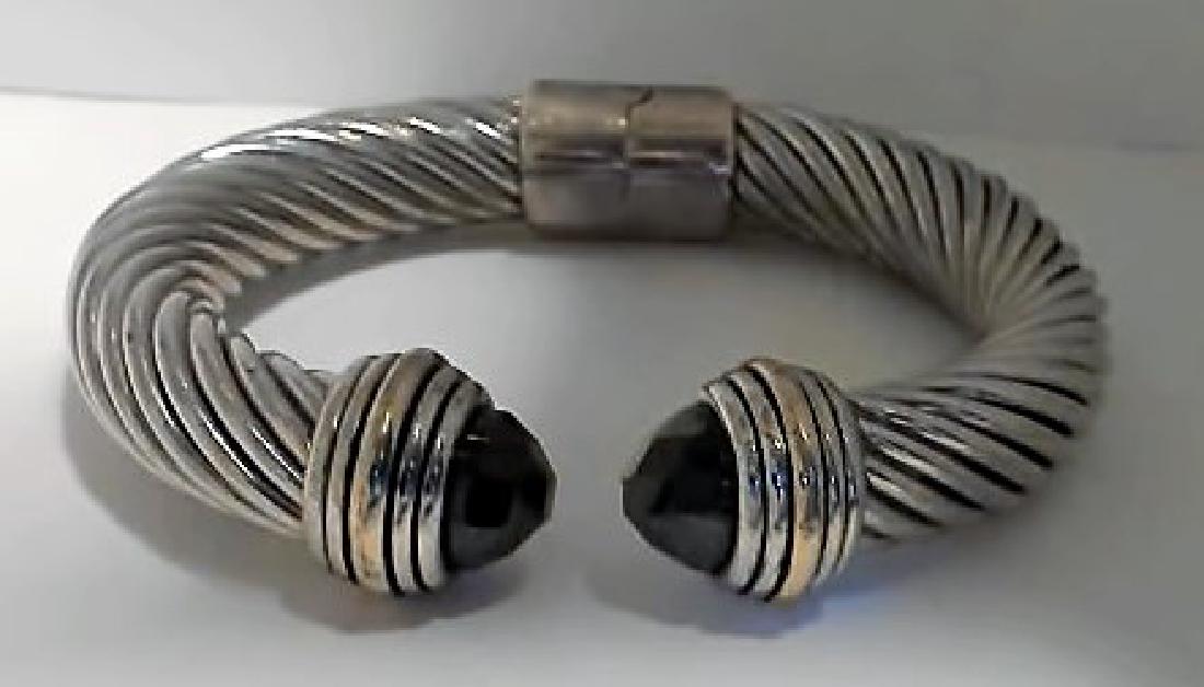 DAVID YURMAN CABLE BRACELET BLK STONE I-3189 (1 of 2)