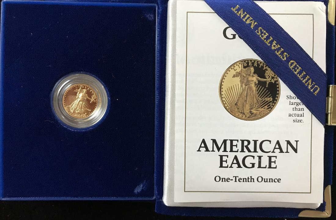1992-P $5 American Gold Eagle Proof 1/10 oz (1 of 4)