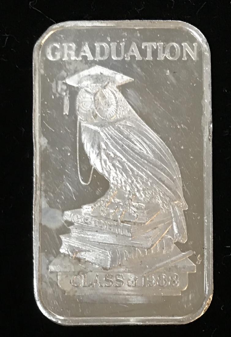 Graduation Class of 1988 Art Bar 1 oz .999 Fine Silver (1 of 2)