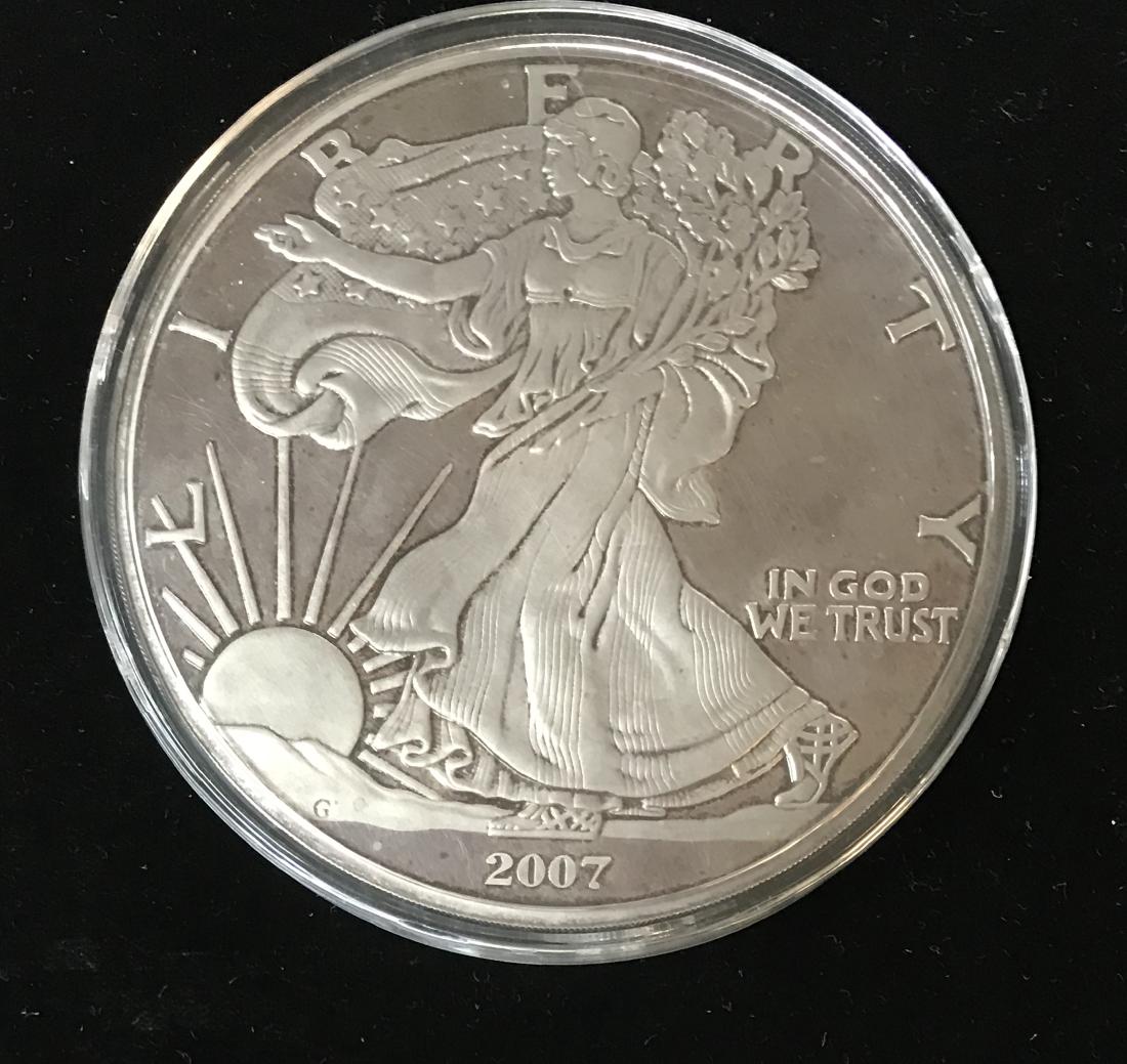 2007 Giant Walking Liberty 1 Lb .999 Fine Silver 12 tr (1 of 2)