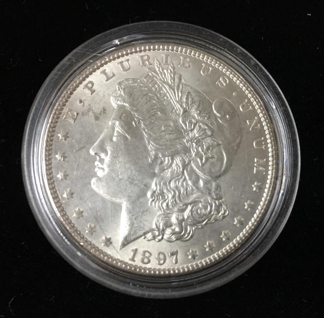 1897-P $1 Morgan Silver Dollar GEM BU (1 of 2)