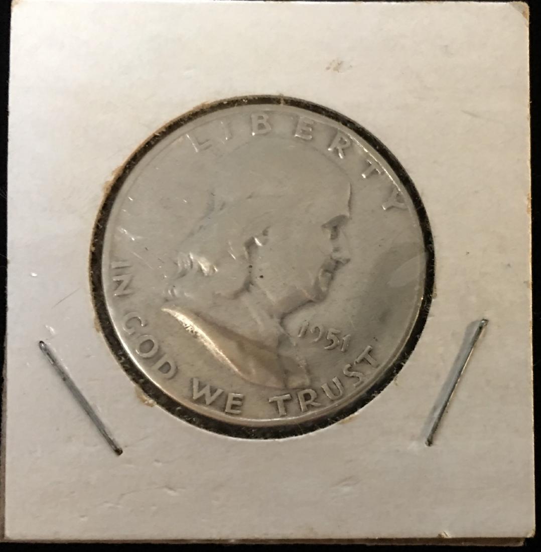 1951-S 50C Franklin Silver Half Dollar (1 of 2)
