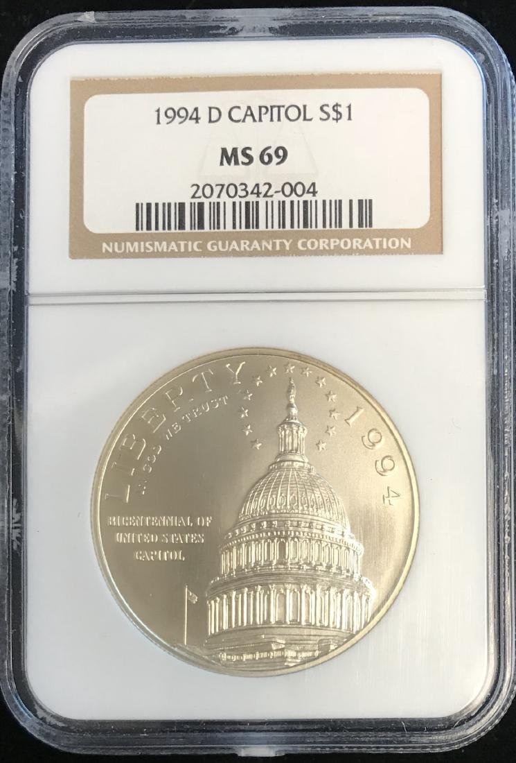 1994-D $1 U.S. Capitol Bicentennial Silver (1 of 2)