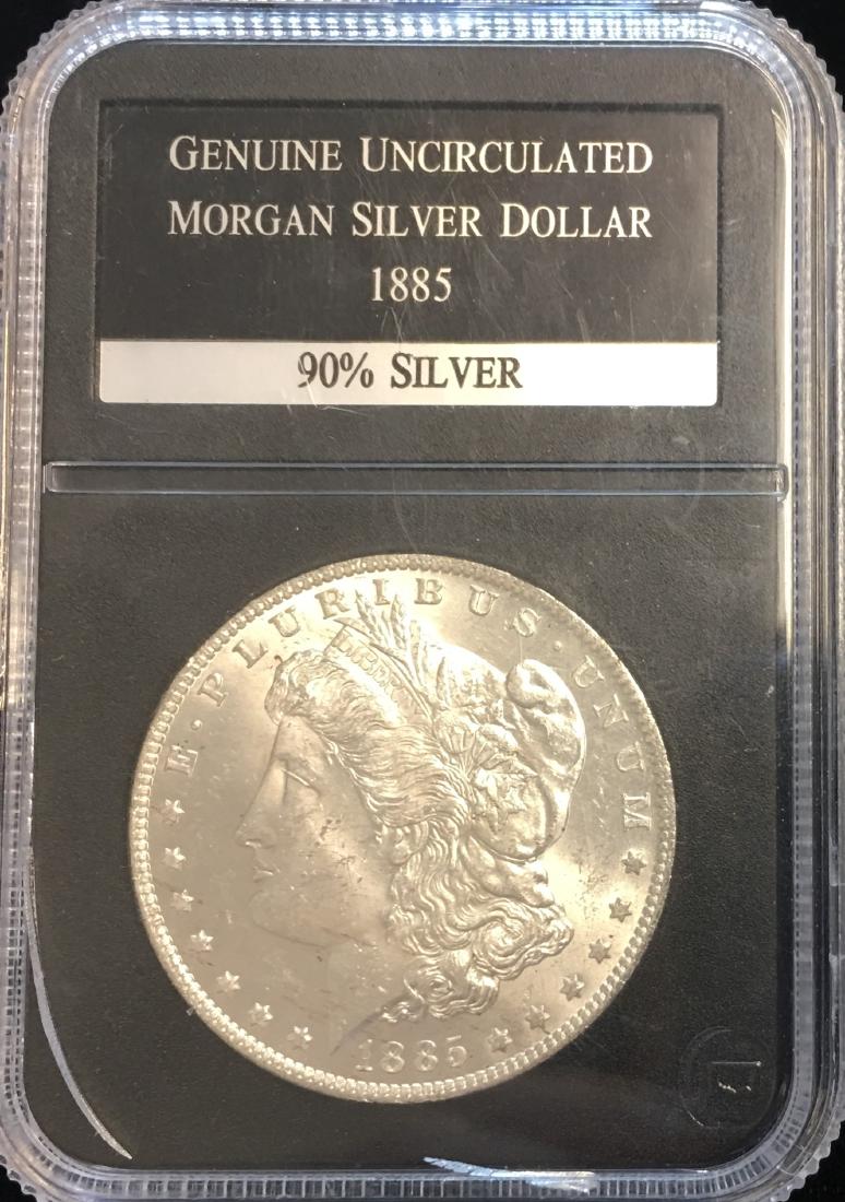1885-O $1 Silver Morgan Dollar PCS Genuine Uncirculated (1 of 2)