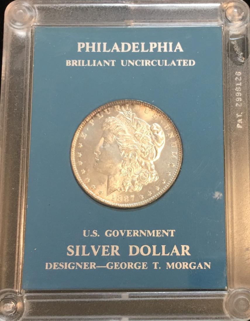 1887-P $1 Silver Morgan Dollar GEM BU (1 of 4)
