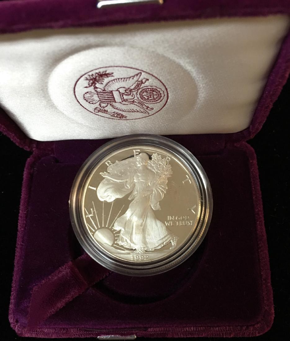 1992-S $1 American Silver Eagle Proof As Is (1 of 3)
