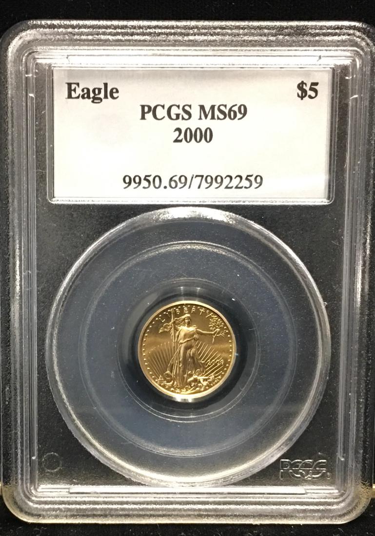 2000 $5 American Gold Eagle 1/10 oz PCGS MS69 (1 of 2)