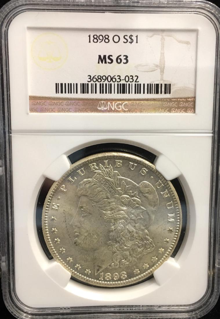 1898-O $1 Morgan Silver Dollar NGC MS63 (1 of 2)
