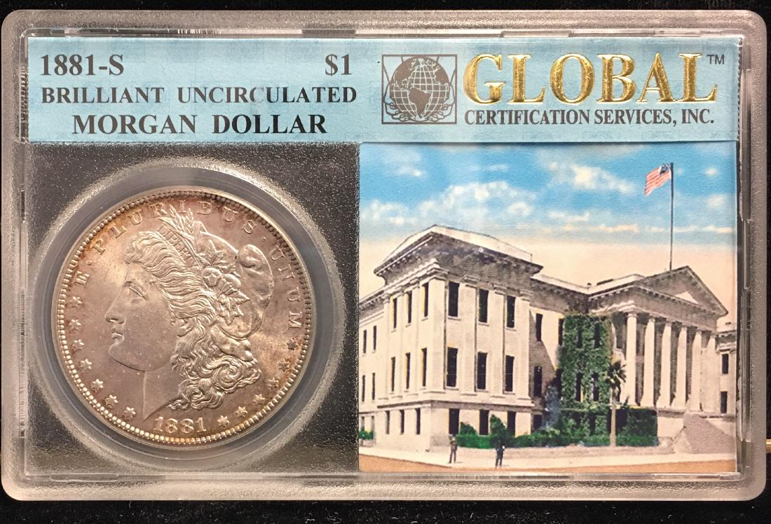 1881-S $1 Morgan Silver Dollar Brilliant Uncirculated (1 of 2)