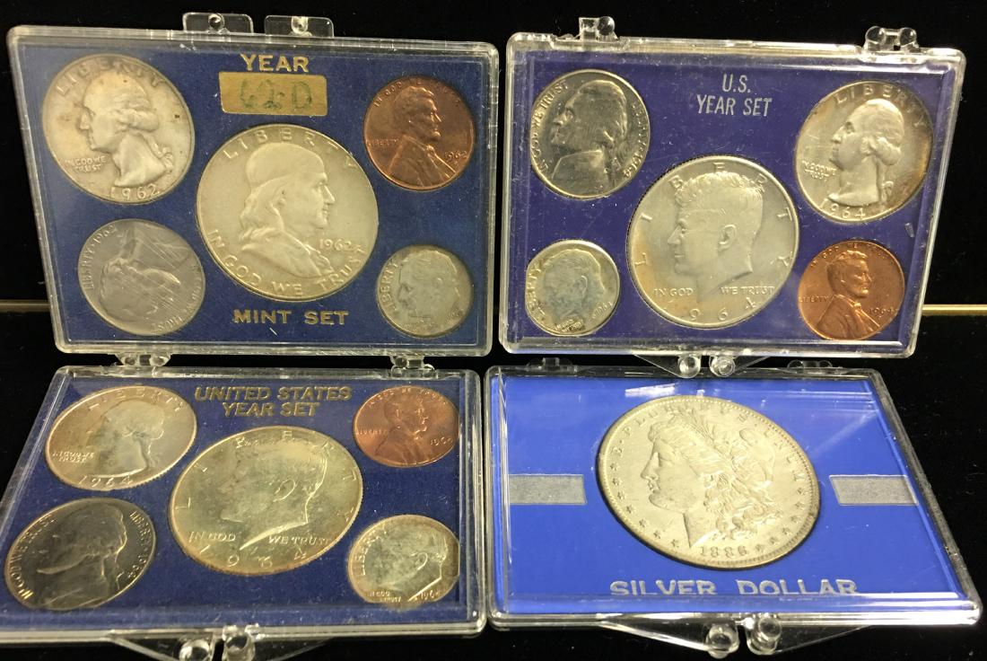 Set of 4 Lots - 1886-O $ Morgan Silver Dollar & Three (1 of 9)