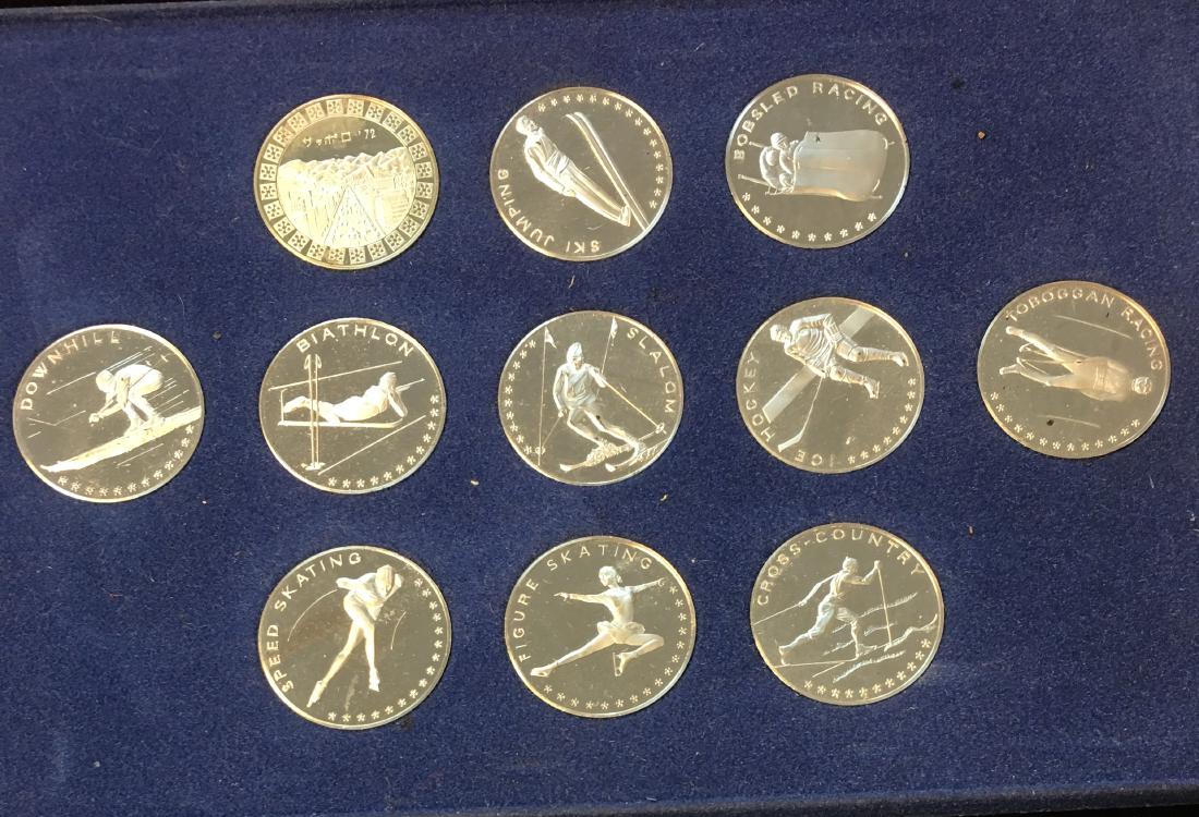 Set of 11 Silver Proof Medals 1972 XI Olympic Winter (1 of 3)