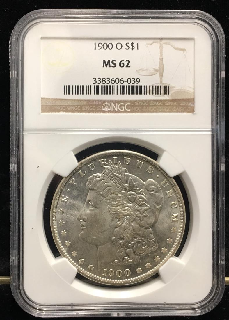1900-O $1 Morgan Silver Dollar NGC MS62 (1 of 2)