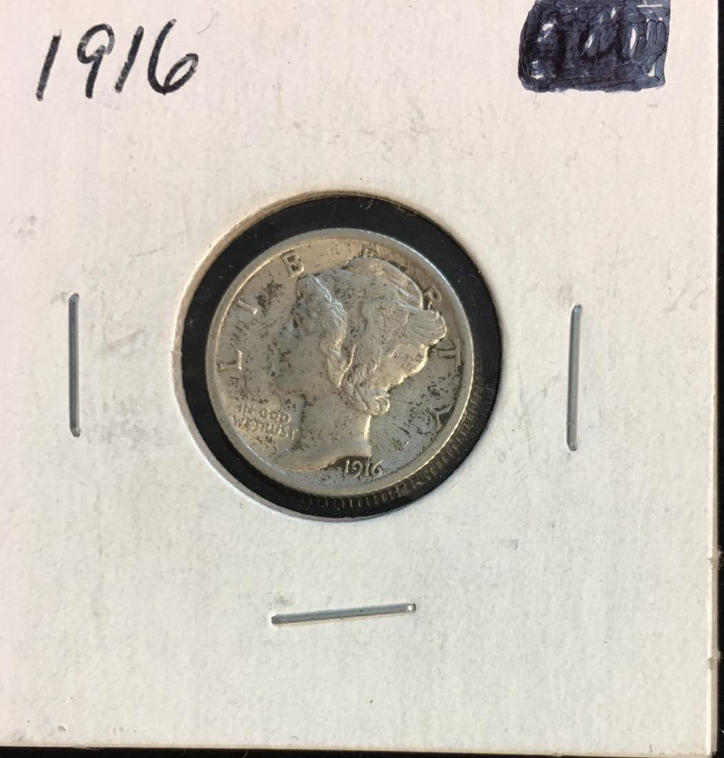 1916-P 10C Mercury Dime Brilliant Uncirculated (1 of 2)