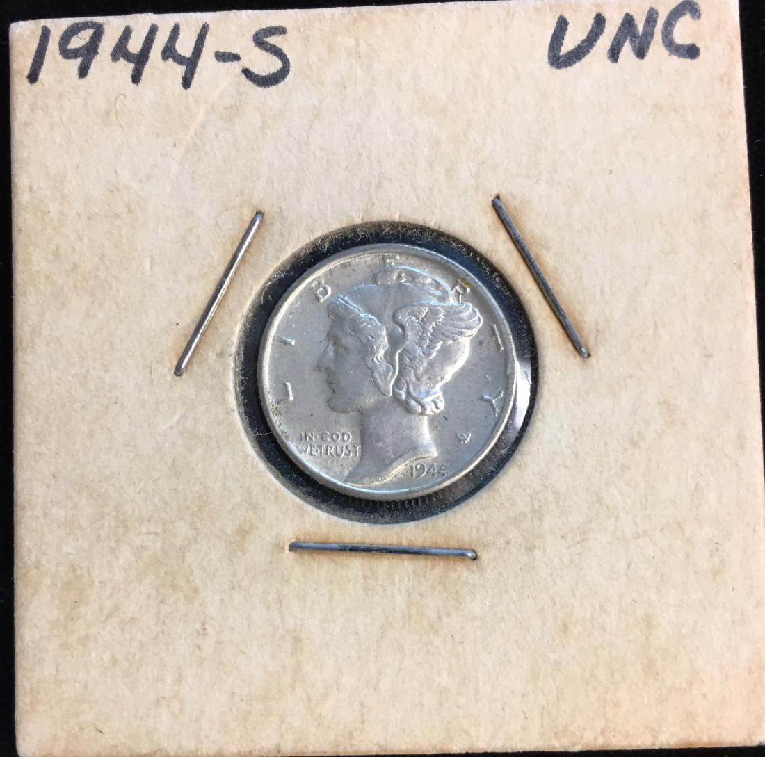 1944-S 10C Mercury Dime Uncirculated (1 of 2)