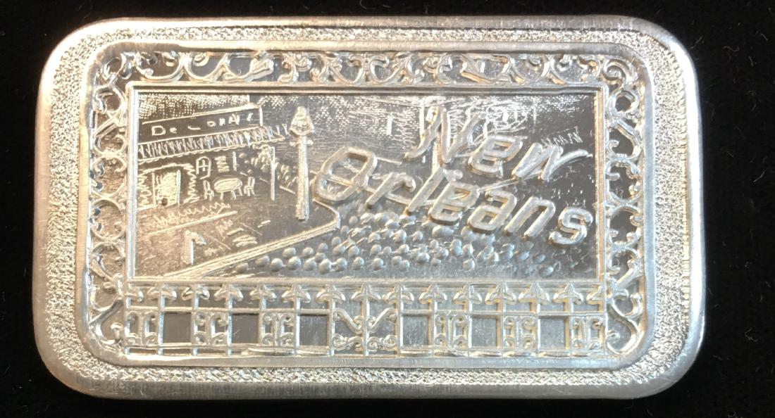 New Orleans Mother-Lode Mint 1oz .999 Fine Silver Bar (1 of 2)