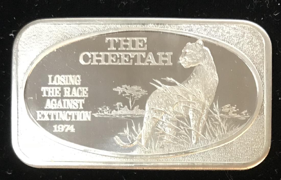 1974 The Cheetah USSC Silver Bar 1 oz .999 + Fine (1 of 2)