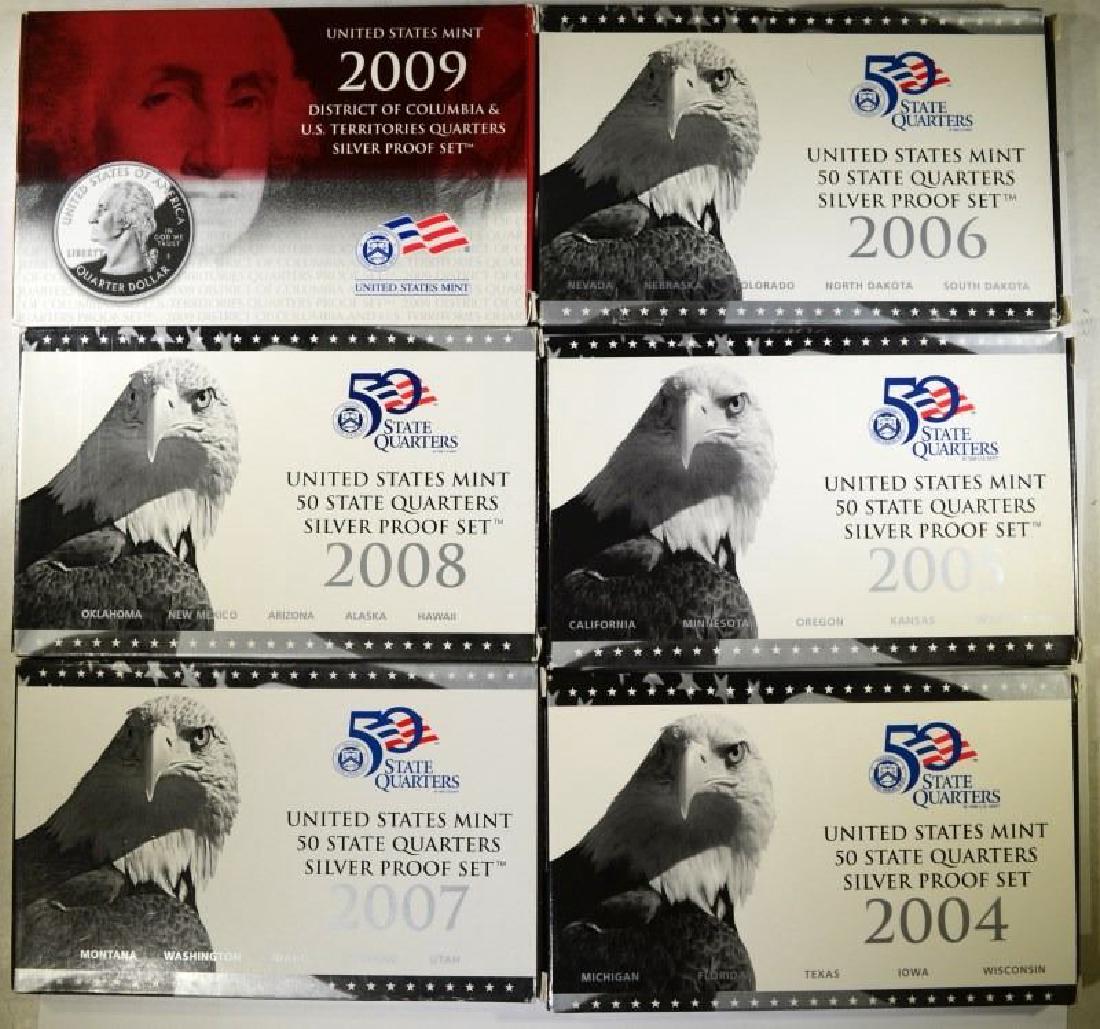 2004-2009 U.S. Mint State Quarters Silver Proof Sets (1 of 1)