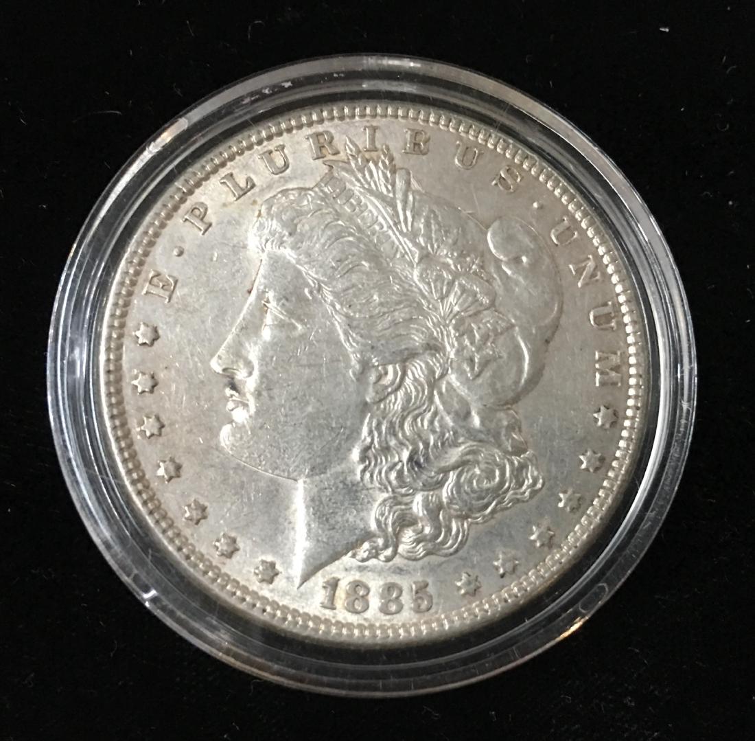 1885-P $1 Morgan Silver Dollar AU/BU (1 of 2)