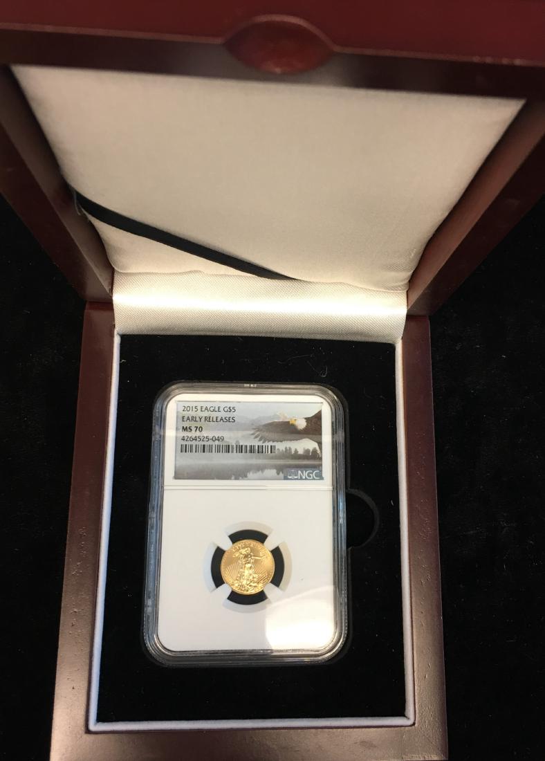 2015 $5 American Gold Eagle 1/10 oz NGC MS70 Early (1 of 6)