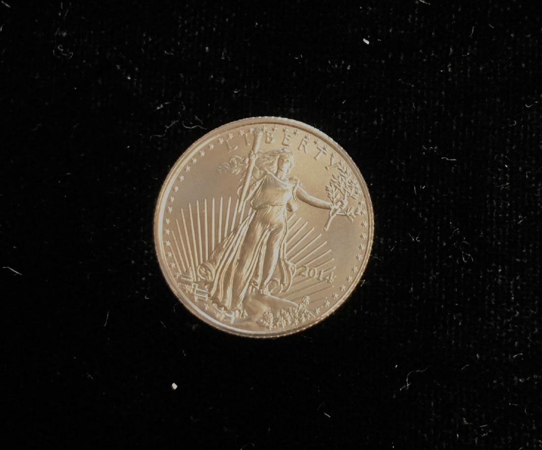 2014 $5 American Gold Eagle 1/10 oz Fine Gold GEM BU (1 of 2)