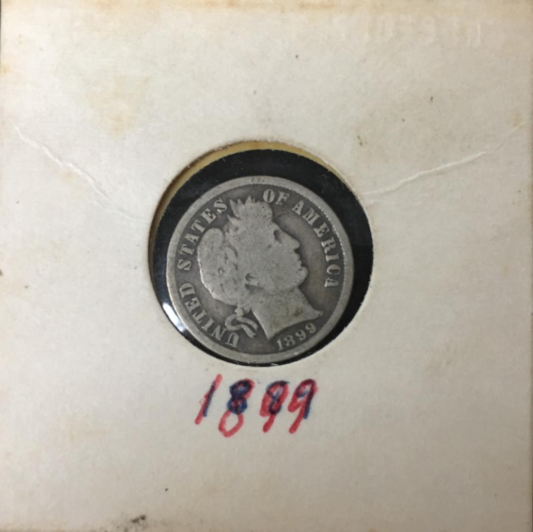 1899-P 10C Silver Barber Dime (Liberty Head) (1 of 2)