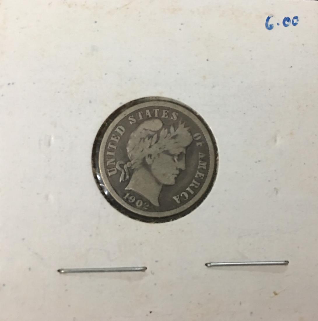 1902-P 10C Silver Barber Dime (Liberty Head) (1 of 2)