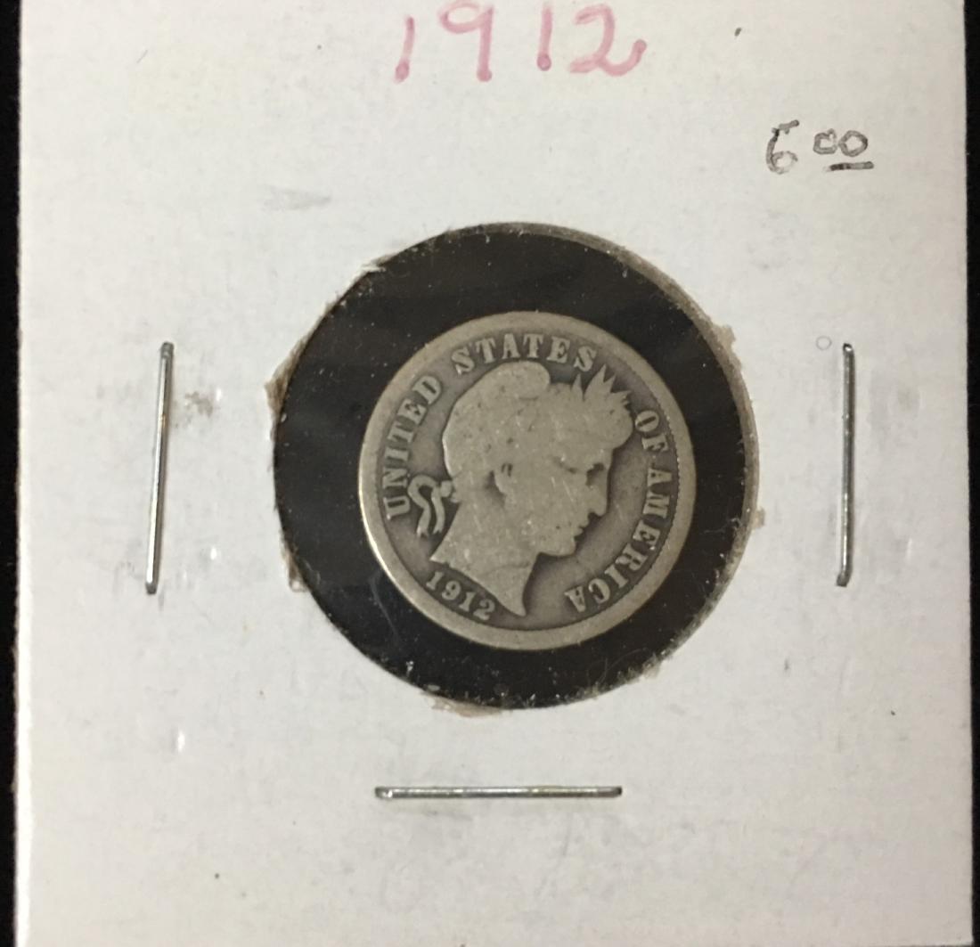 1912-P 10C Silver Barber Dime (Liberty Head) (1 of 2)
