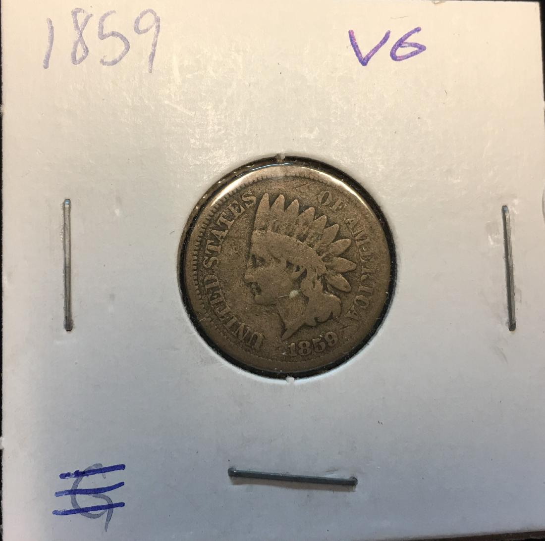 1859 1C Indian Head Cent (1 of 2)