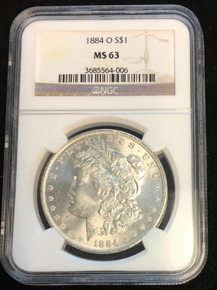 1884-O $1 Morgan Silver Dollar NGC MS63 (1 of 2)