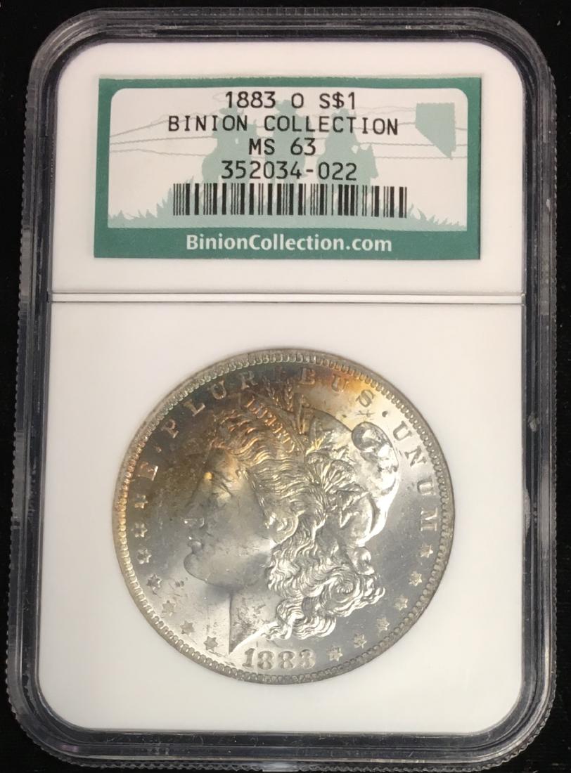 1883-O $1 Morgan Silver Dollar BINION COLLECTION NGC (1 of 2)