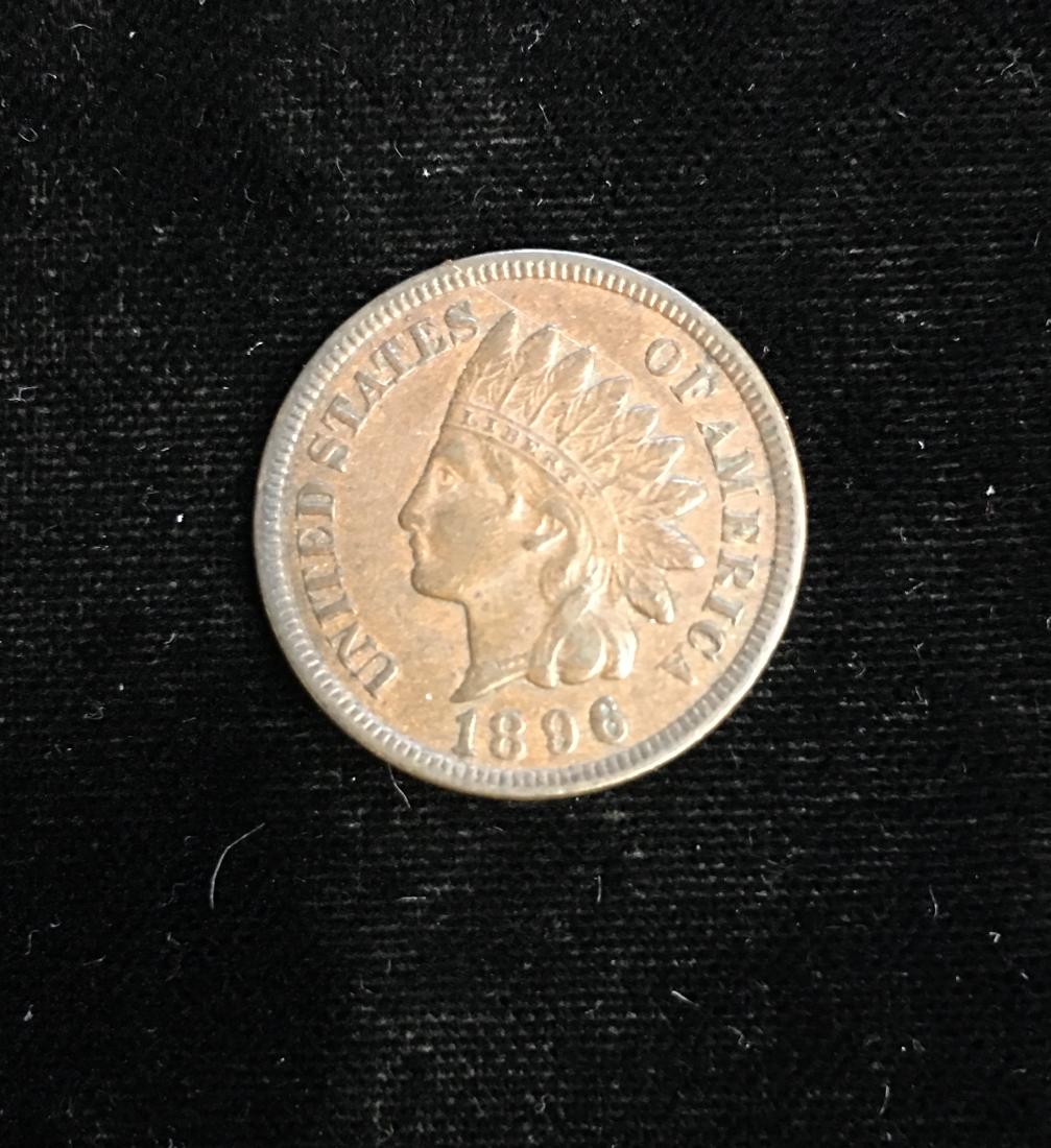1896 1C Indian Head Cent AU (1 of 2)